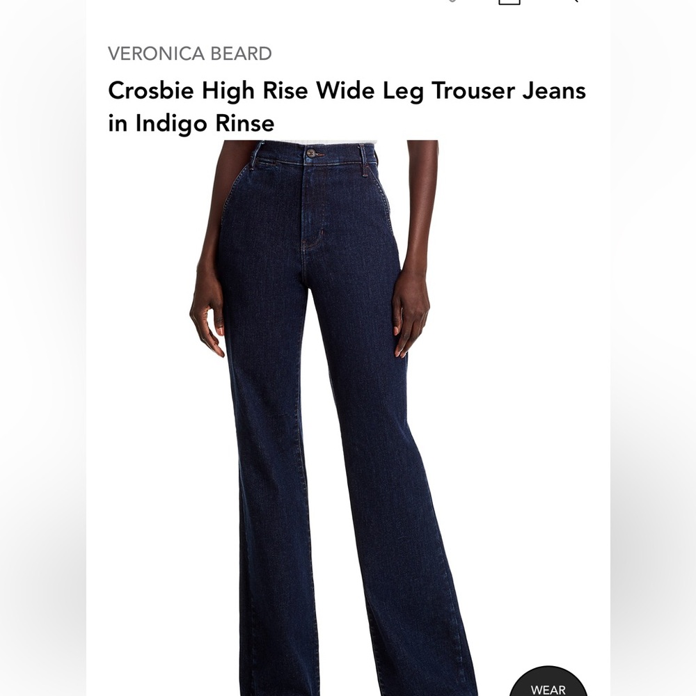 Veronica Beard Blue Flare Wide Leg Jeans